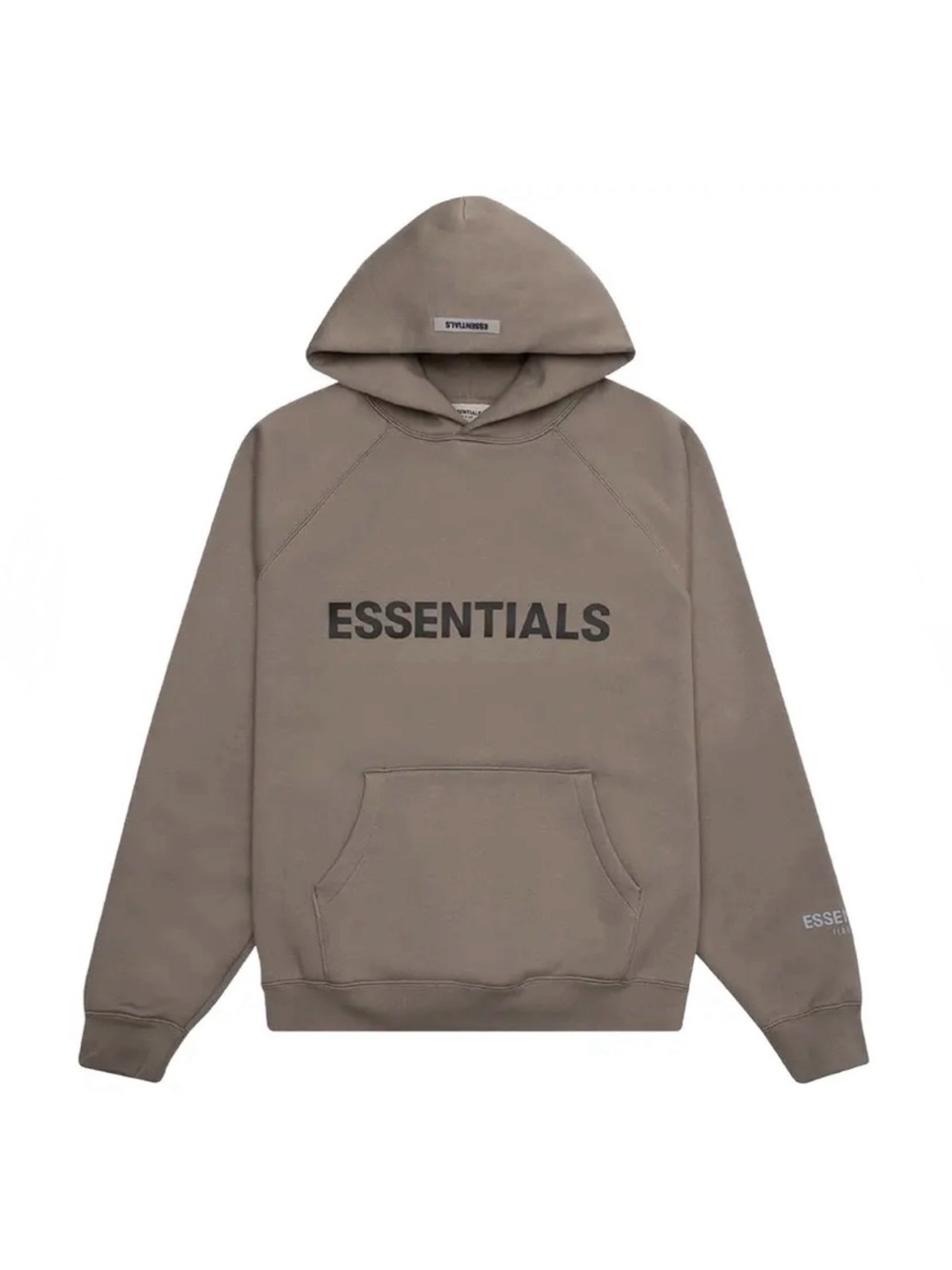 Essentials Taupe Logo Pullover Hoodie